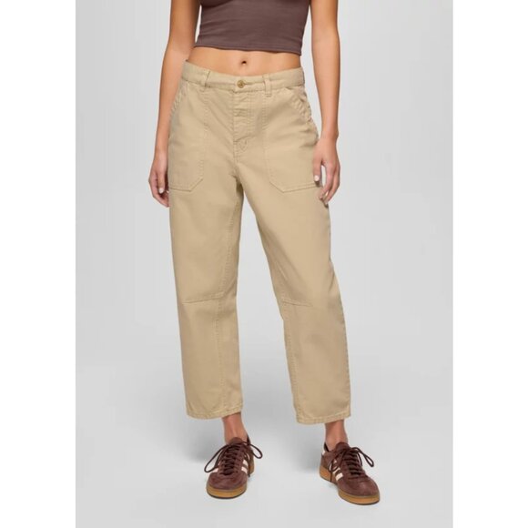 Prana Melrose Pants Barrel-Leg Sandstone Tan NWT Size 10 - Picture 1 of 6